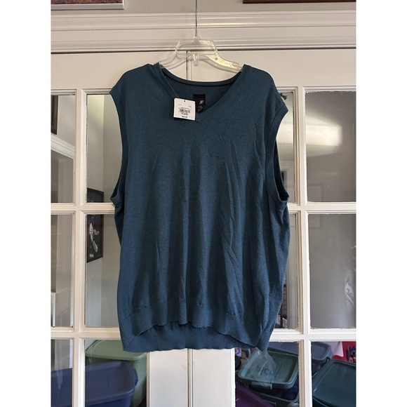 JF J Ferrar Sweater Vest Mens XL Modern Fit Pullover V-Neck Sleeveless NWT - Picture 1 of 3